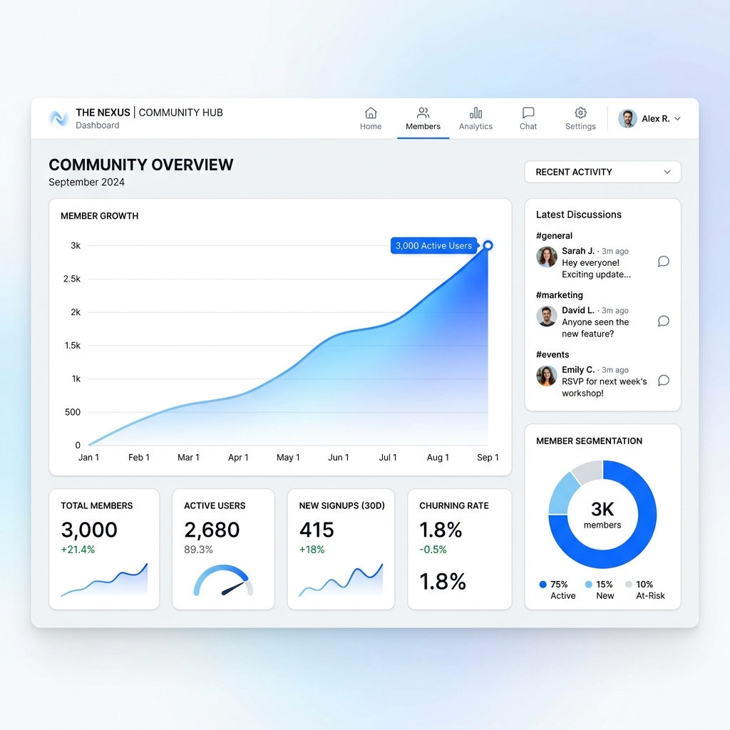 Community Growth Analytics Panel